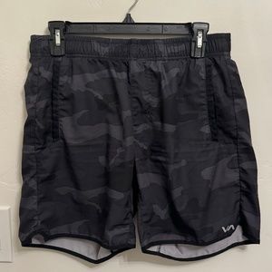 RVCA Black Camo Yogger IV Workout Gym Shorts
